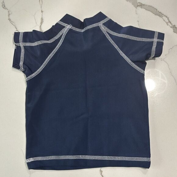 OshKosh B’GOSH | Navy Blue Boys Rash guard Swim Top Surf Size 6-9 Months - Picture 2 of 12